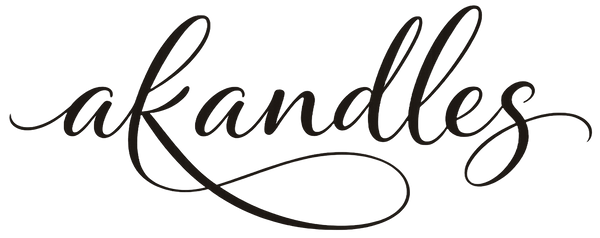 Black 'akandles' logo on a white background